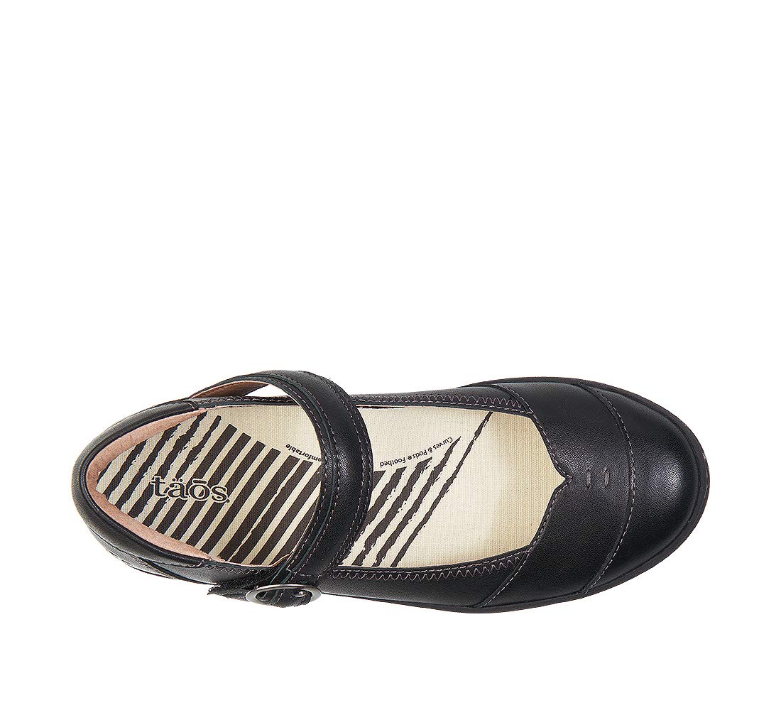 Taos Footwear Women's Forward Black on Black Flat 10 (M) US