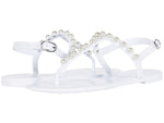 Stuart Weitzman Women's Goldie Jelly Sandals 5 White
