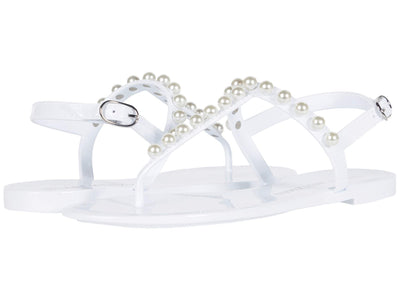 Stuart Weitzman Womens Goldie Jelly White 9 M