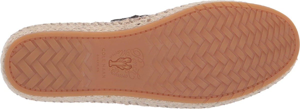 Cole Haan Cloudfeel Espadrille Slide Black Nubuck/Black Leather/Natural Jute/Gum 5