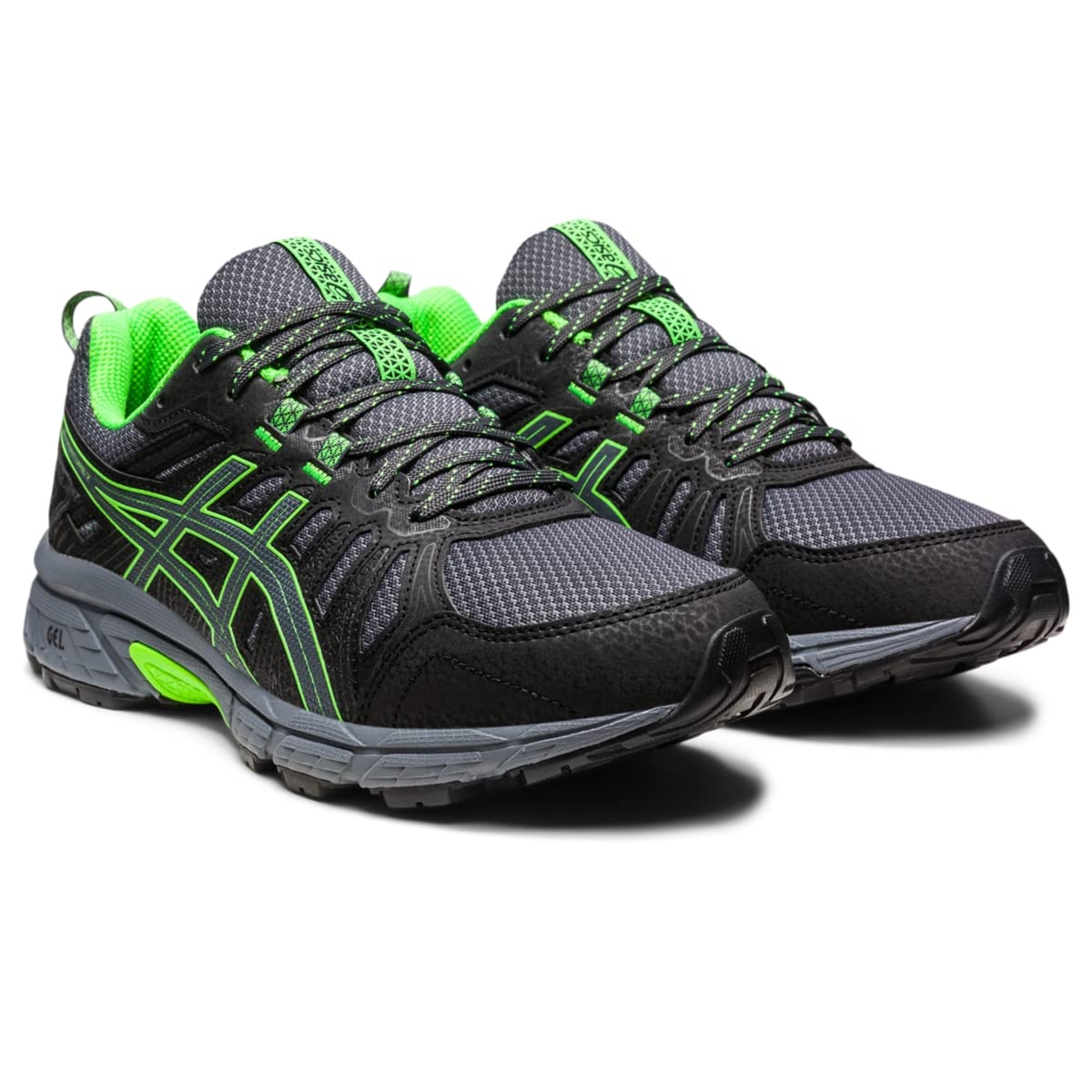 ASICS Men's Gel-Venture 7 Running Shoes, Graphite Grey/Green Gecko, 8 M US
