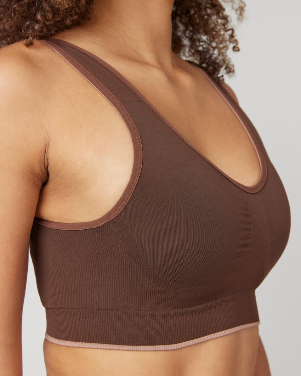 SPANX womens Spanx Breast of Both Worlds® Reversible Comfort Bra Medium Cafe Au Lait/Chestnut Brown
