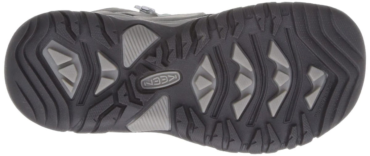 KEEN Unisex-Child Ridge Flex Mid Height Waterproof Leather Hiking Boots 13 Little Kid Grey/Blue Tint