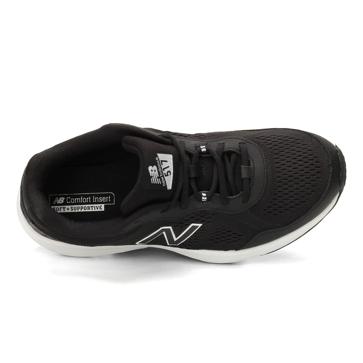 New Balance Men's 517 V2 Cross Trainer, Black/White, 7