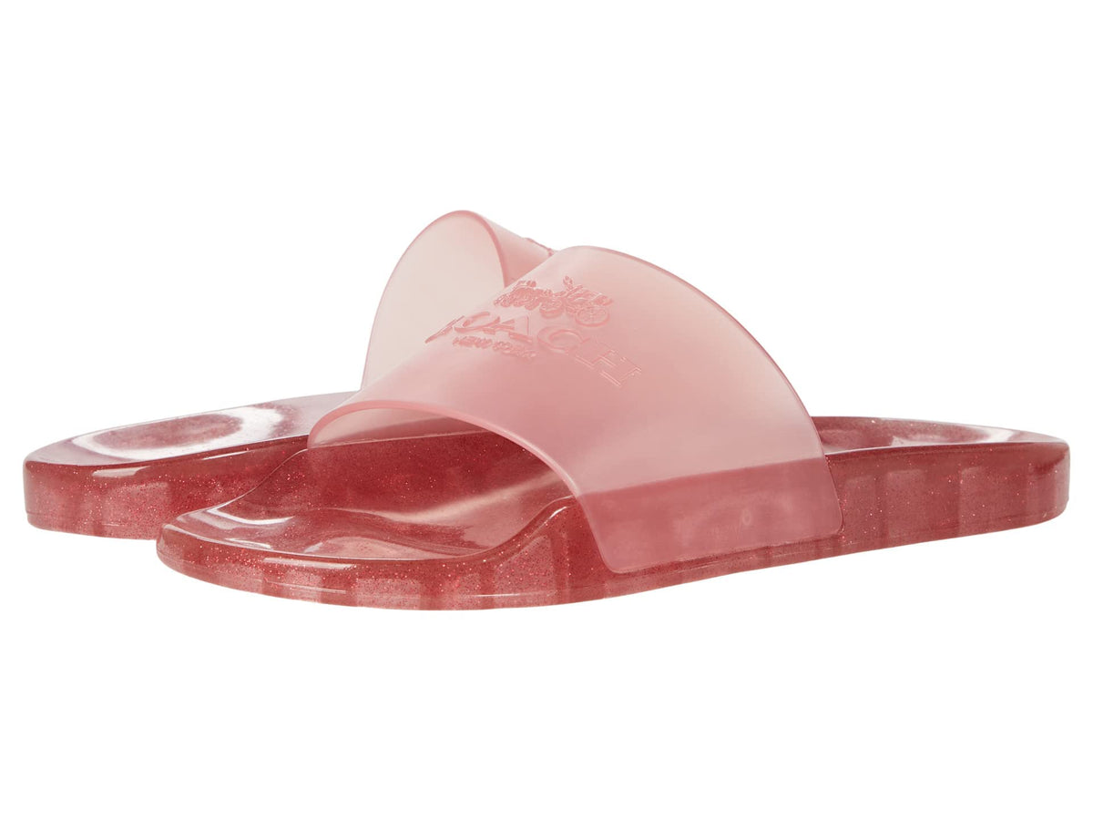 COACH Ulyssa Rubber Slide Candy Apple/Candy Pink 7 M