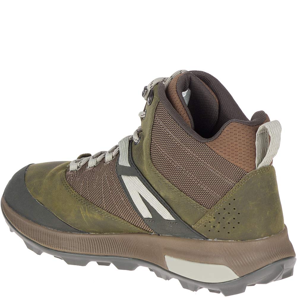 Merrell mens Zion Mid Waterproof Hiking Boot, Dark Olive, 7 M US