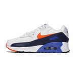 Nike Air Max 90 LTR (Little Kid) Summit White/Safety Orange/Midnight Navy 1 Little Kid M
