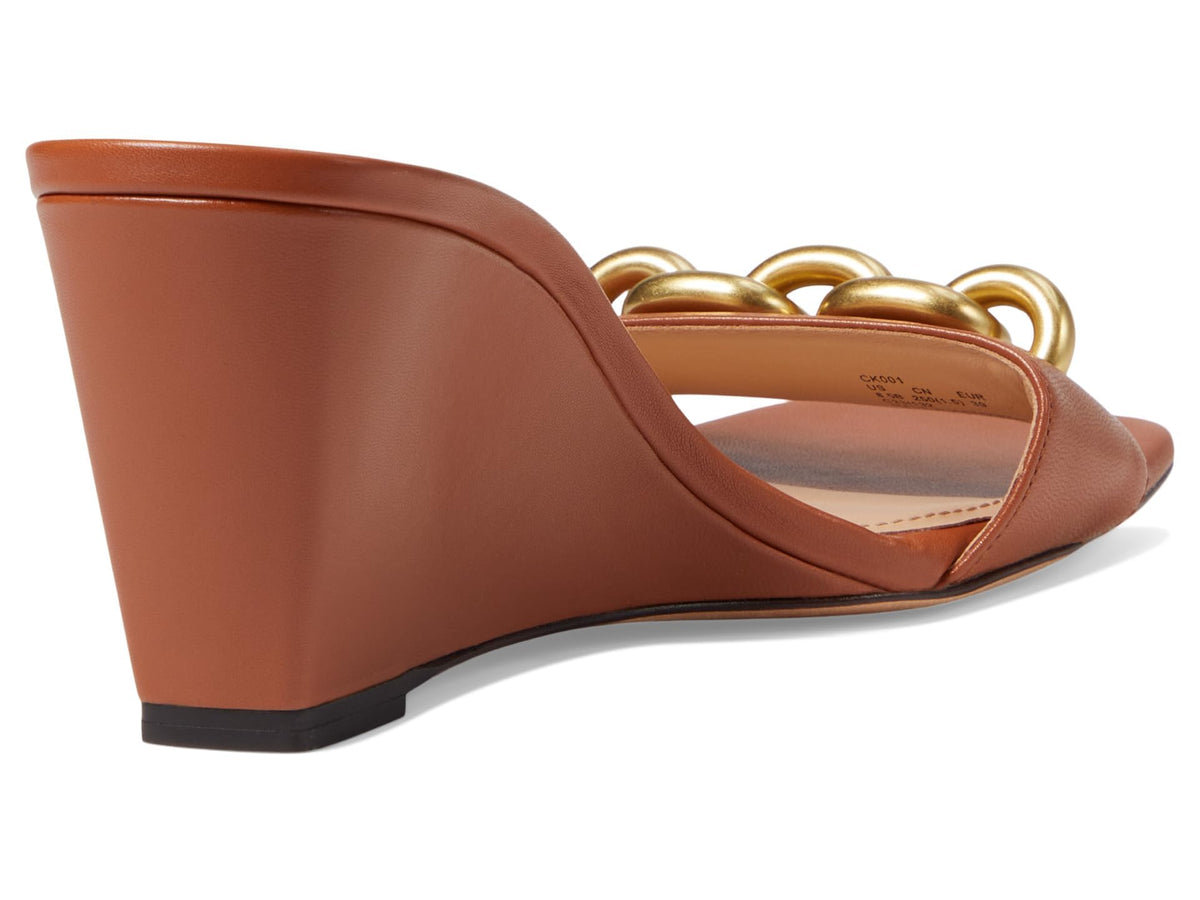 Coach Elsie Leather Wedge Burnished Amber 8.5 B (M)