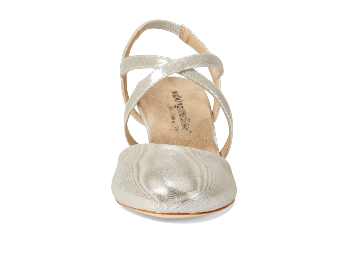 Walking Cradles Caliente Silver Glitter Leather 8.5 W (D)