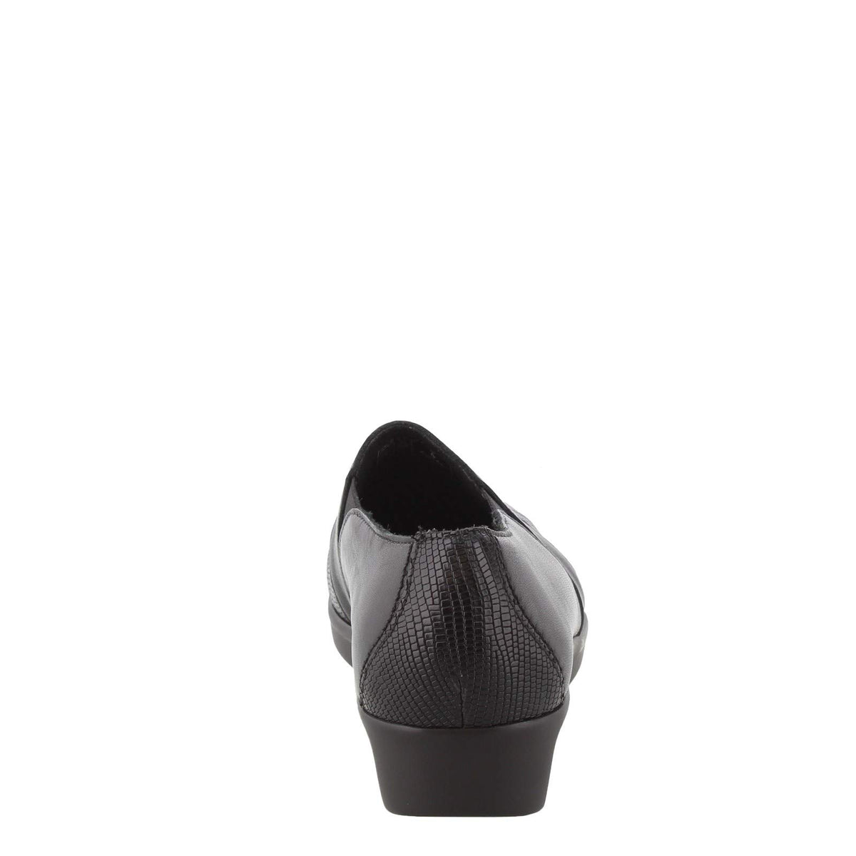 SAS Women's Taylor Comfort Wedge Slip-On Shoes with Tassels - Leather Upper 8.5 Wide Black/Lizard