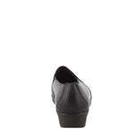 SAS Women's Taylor Comfort Wedge Slip-On Shoes with Tassels - Leather Upper 8.5 Wide Black/Lizard