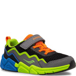 Saucony Boy's Flash A/C 2.0 (Little Kid/Big Kid) Black/Multi 13 Little Kid W