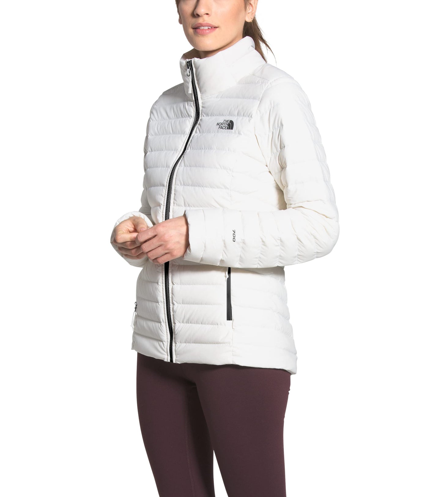 THE NORTH FACE Women's Stretch Down Jacket, TNF White, Small
