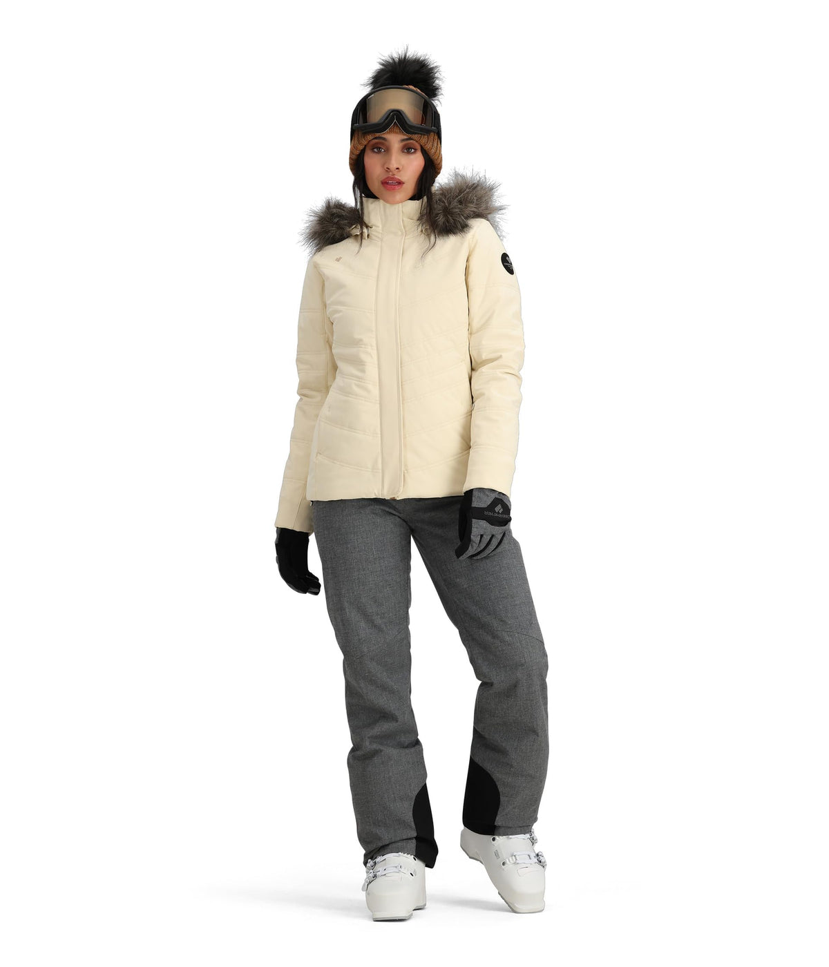 Obermeyer Tuscany Elite Jacket for Women - Nylon Blend - Full-motion Articulation - Interior Electronic Pocket Sandbar 10 One Size