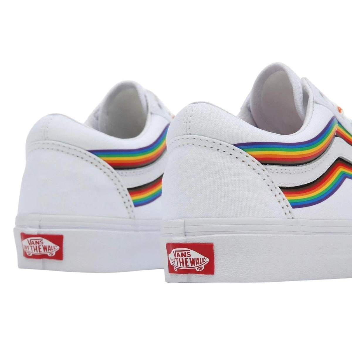 Unisex Old Skool Pride Classic Skate Shoe Sneakers White Rainbow 7847 (White Rainbow, us_Footwear_Size_System, Adult, Men, Numeric, Medium, Numeric_11)
