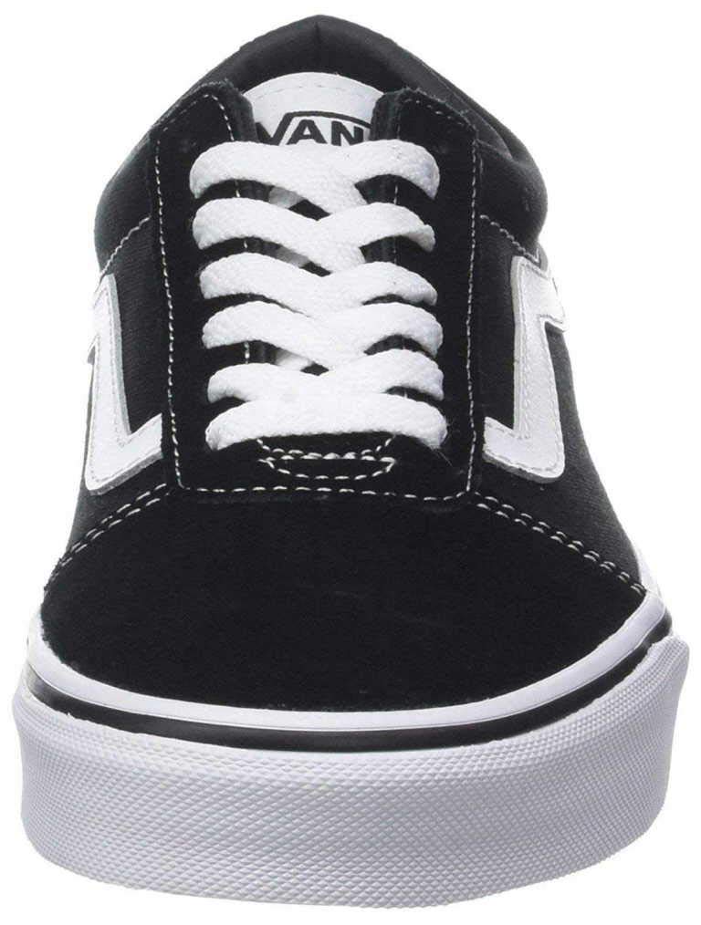 Vans Men's Ward Sneaker, Suede Canvas Black White, 16