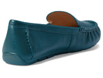 Coach® Marley Driver Women Loafers – Pebbled Leather Upper – Cushioned Footbed – Synthetic Lining – Gold Tone Deep Turquoise 8 B - Medium