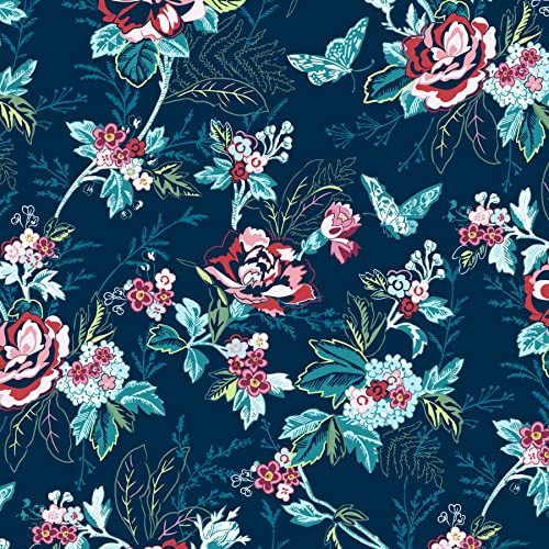 Vera Bradley Women's Cotton Smartphone Wristlet With RFID Protection, Rose Toile - Recycled Cotton, One Size