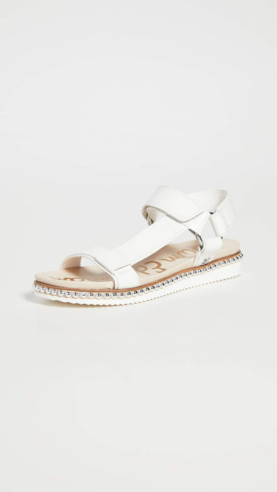 Sam Edelman Annalise Bright White Shiro Croco Leather/Bally Premium Leather 7.5
