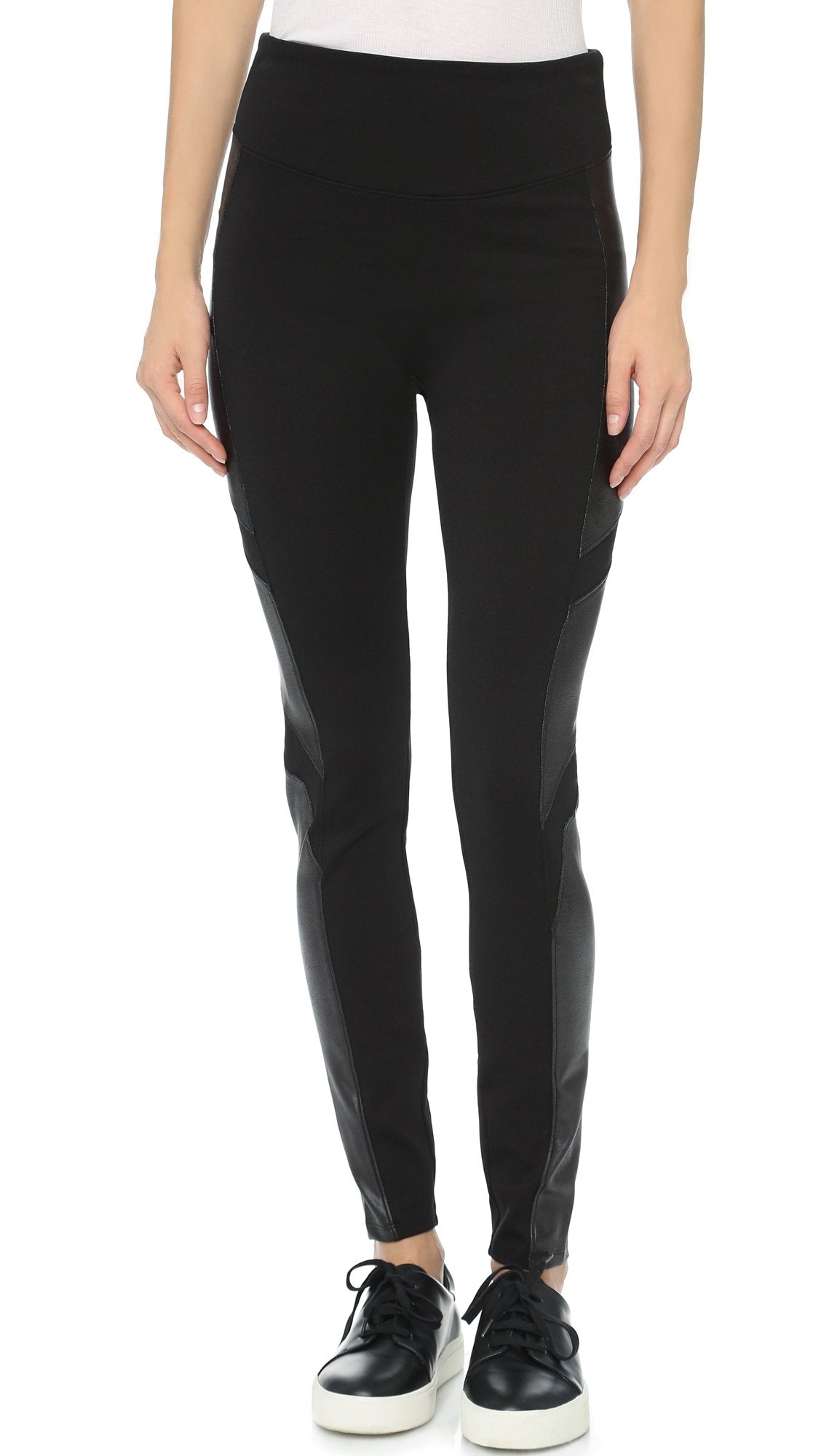 SPANX Women's Moto Leggings, Very Black, Medium