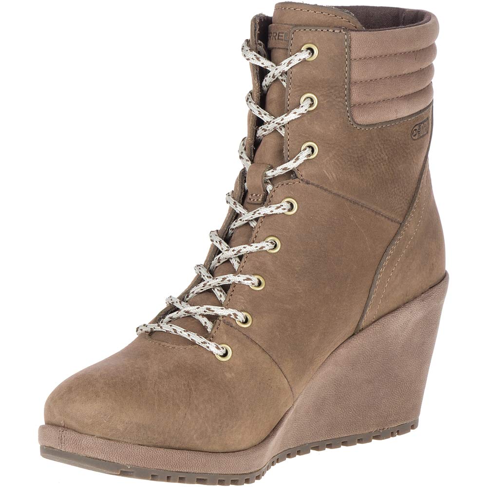 Merrell Women's Tremblant Wedge Waterproof Boots, Brown, 7.5