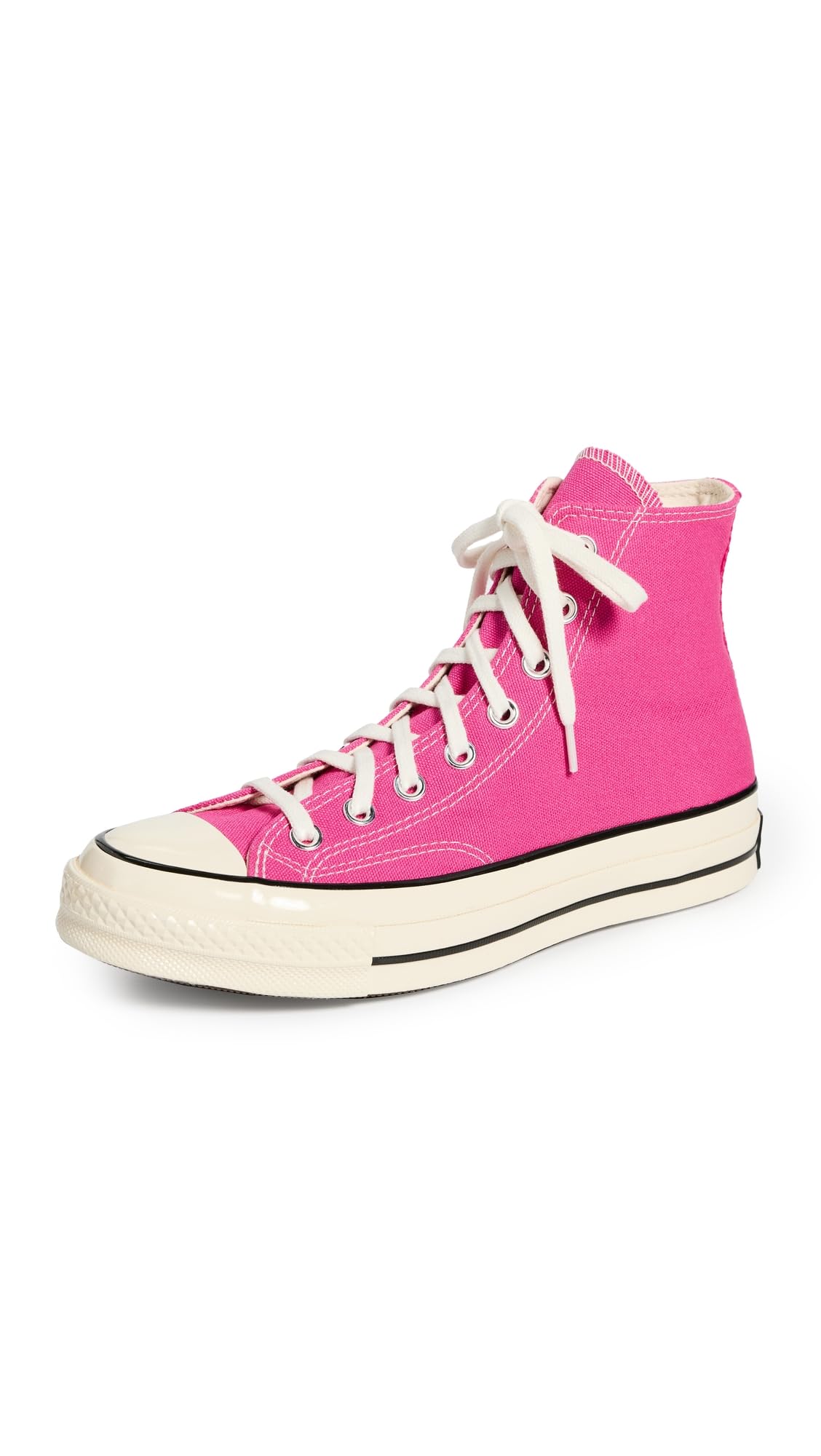 Converse Women's Chuck 70 High Top Sneakers, Lucky Pink/Egret/Black, 6.5 Medium US