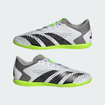 adidas Predator Accuracy.4 Indoor Footwear White/Core Black/Lucid Lemon Men's 12 Medium