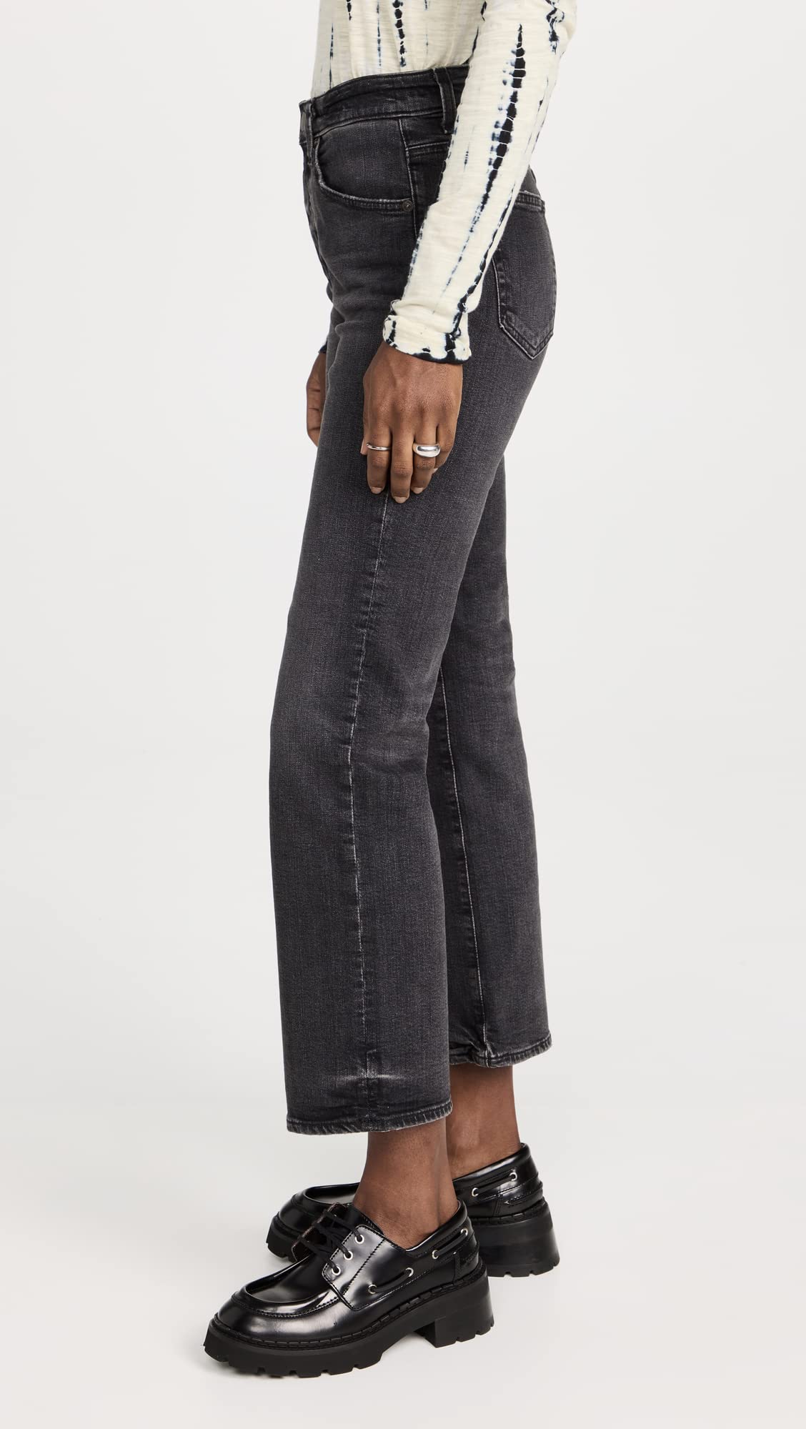 AG Adriano Goldschmied Women's Kinsley High Rise Pop Crop Jeans, 10 Years Bonfire, 30