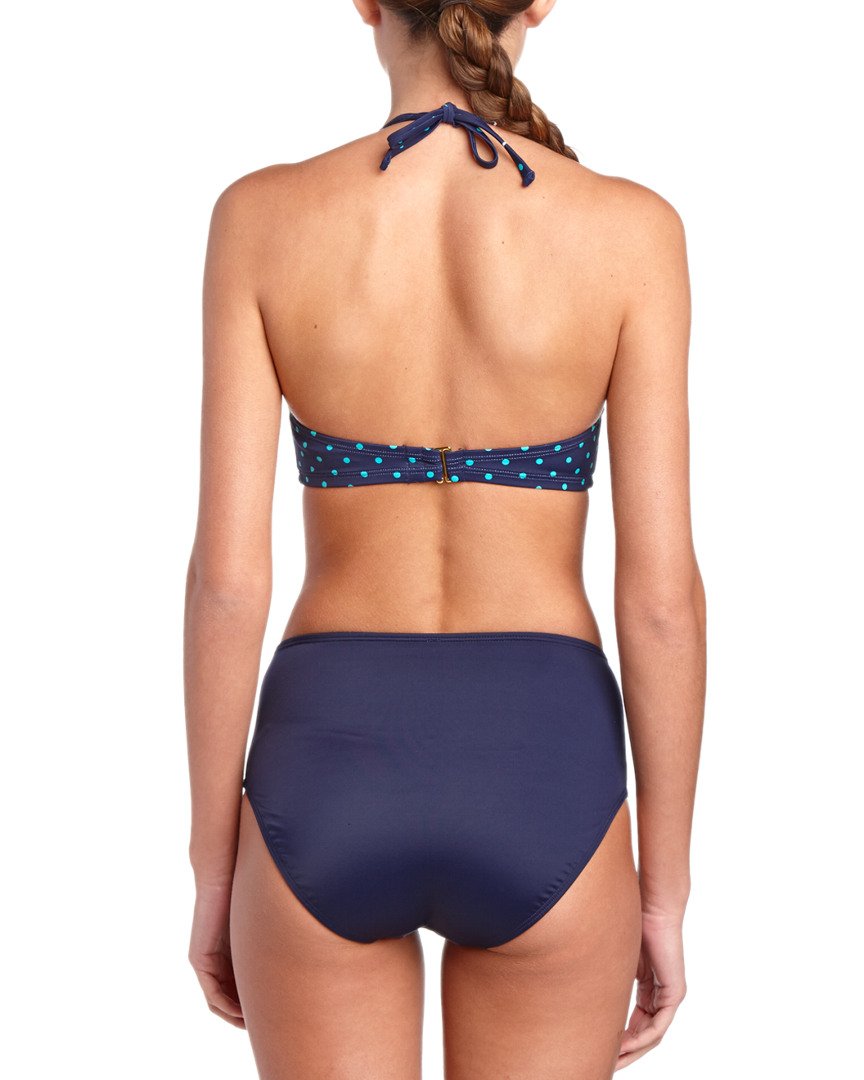 SPANX Mid-Waisted Swim Bottom in Navy Splash (8) 2658