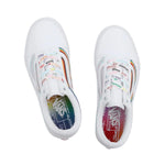 Unisex Old Skool Pride Classic Skate Shoe Sneakers White Rainbow 7847 (White Rainbow, us_Footwear_Size_System, Adult, Men, Numeric, Medium, Numeric_11)