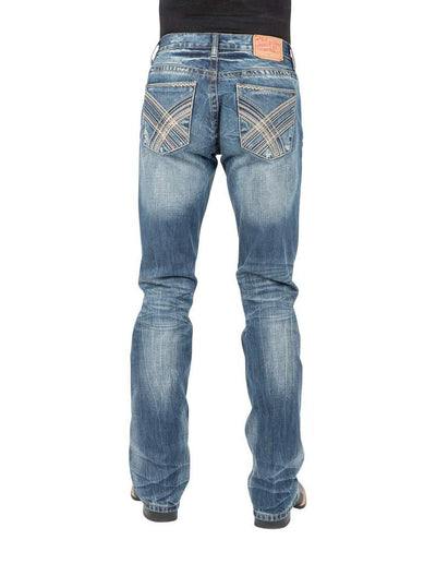 Stetson Men's 1014Rocker Fit Bootcut Jeans Blue 30W x 32L