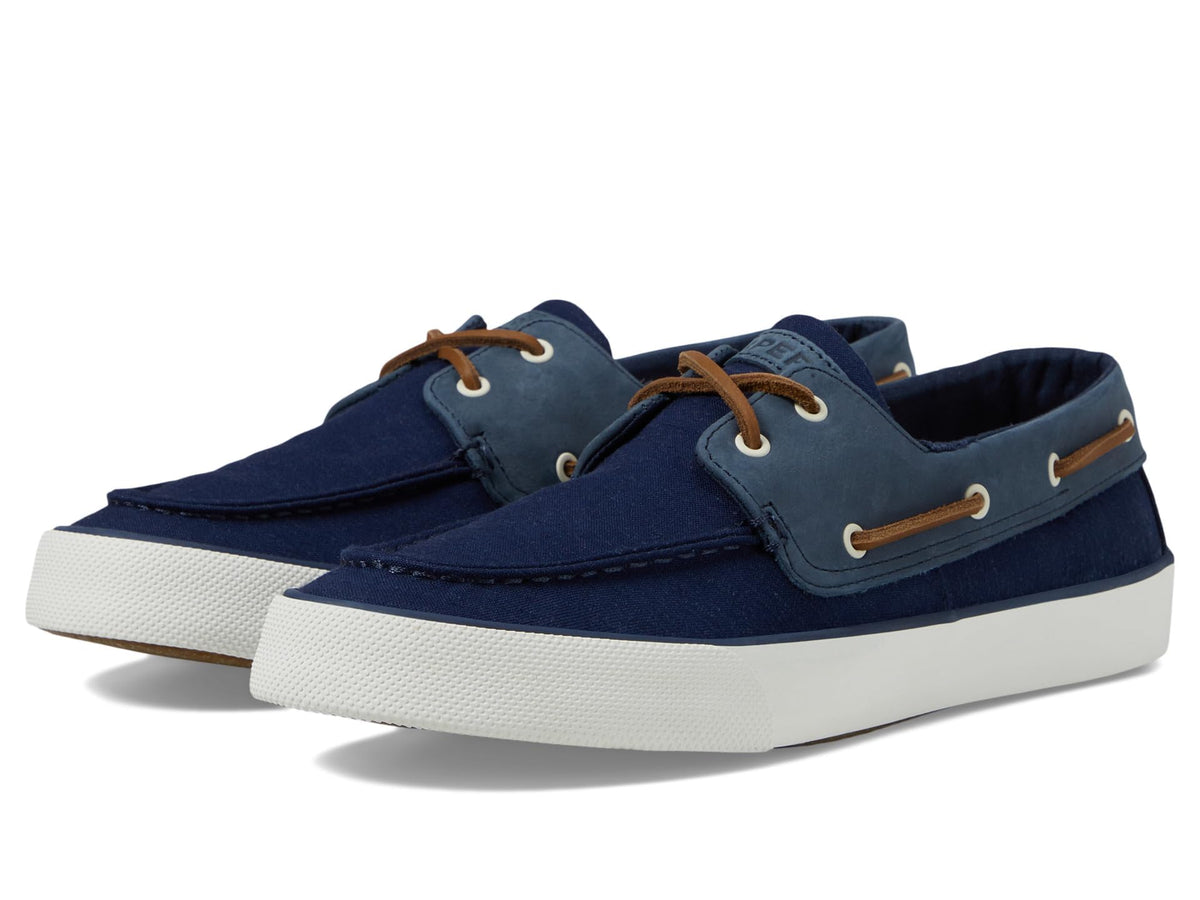 Sperry Mens Shoes Men's Bahama II Seasonal Sneaker, Navy Linen, 10.5