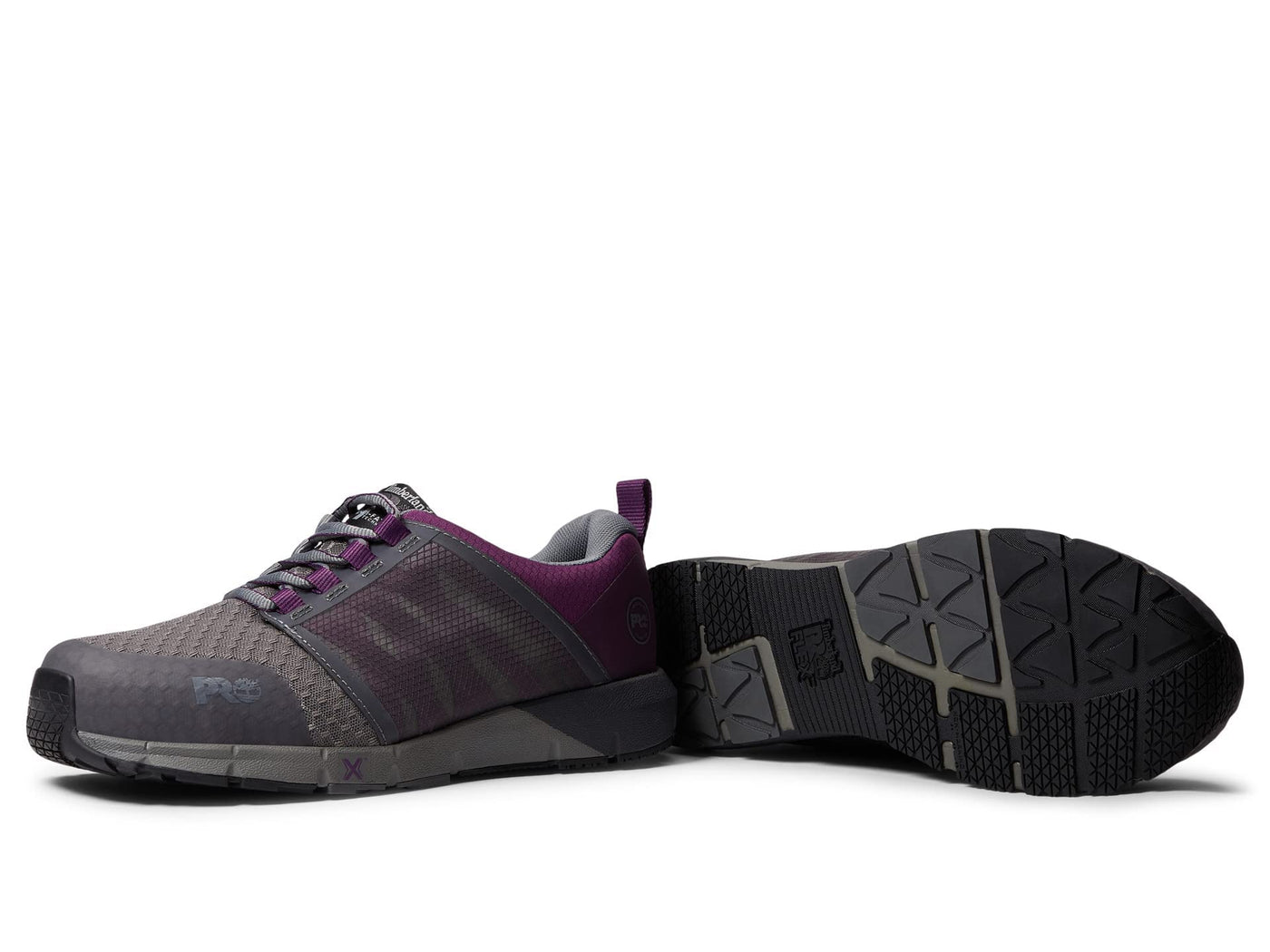 Timberland PRO® Radius Composite Safety Toe Sneakers for Women – Anti-Fatigue Technology – HoverSpring Foam Black/Purple 1 8.5 D - Wide