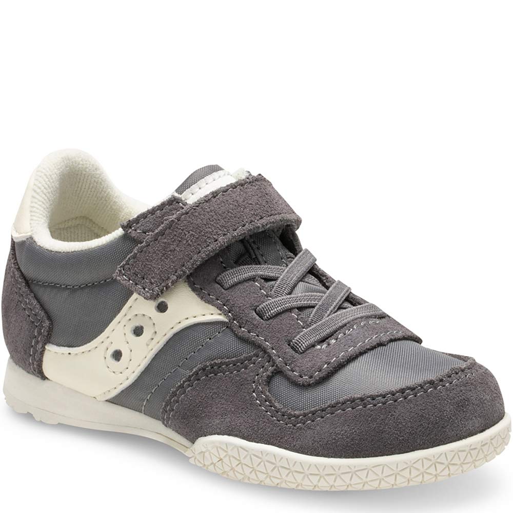 Saucony Kids Girl's Bullet Jr (Toddler/Little Kid) Grey/Cream 6.5 Toddler