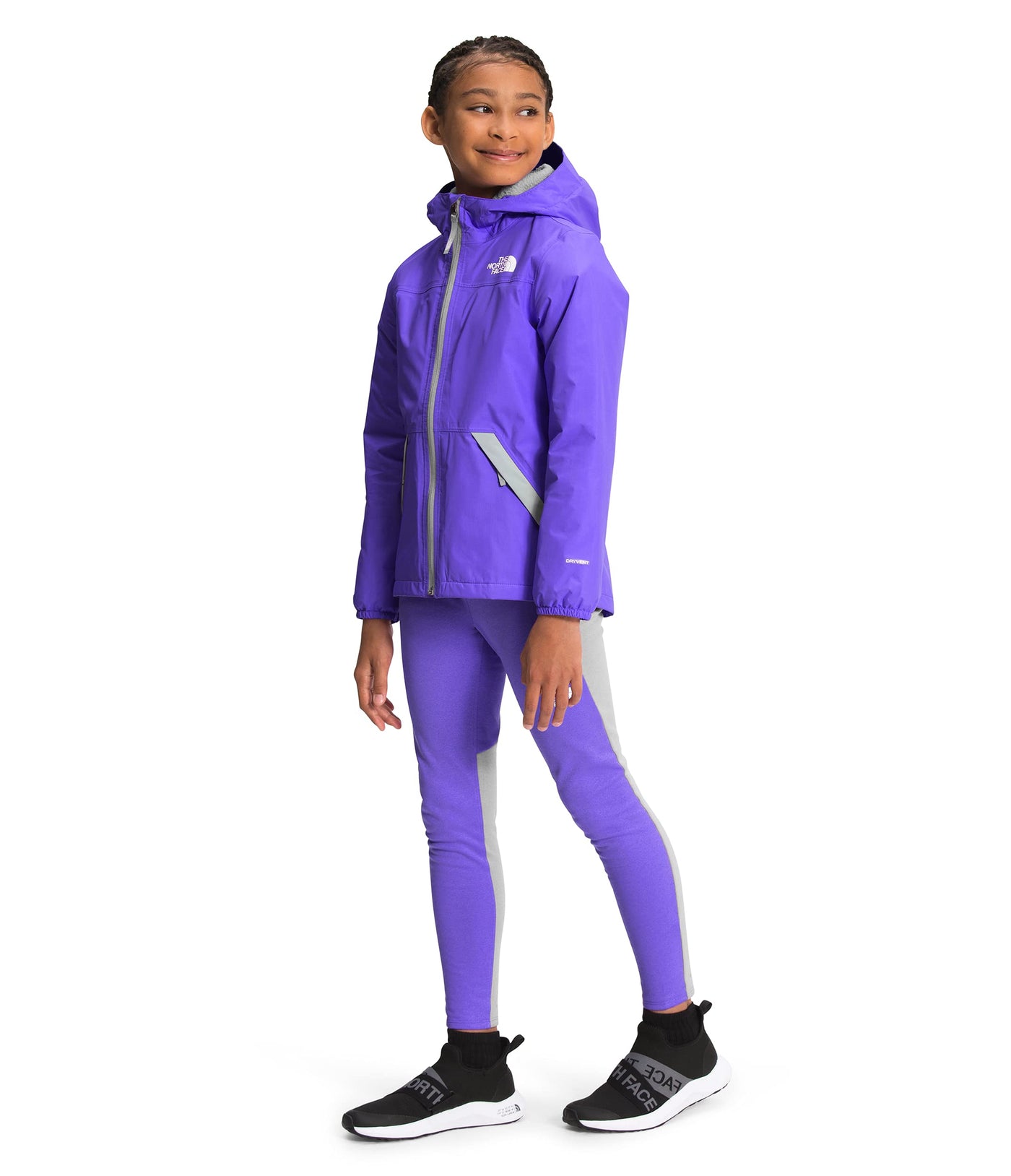 THE NORTH FACE Girls' Warm Storm Waterproof Rain Jacket, Sweet Violet, X-Large