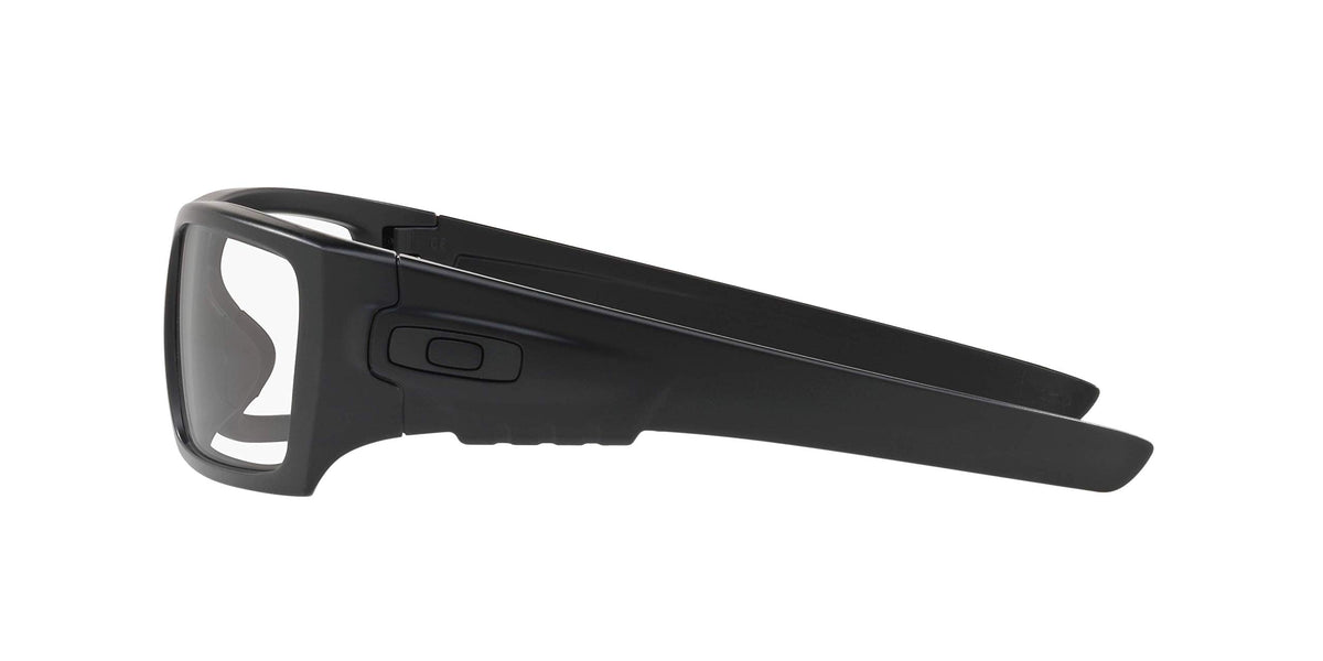 Oakley Men's OO9253 Det Cord Rectangular Sunglasses, SI Matte Black/Clear Mirrored, 61 mm