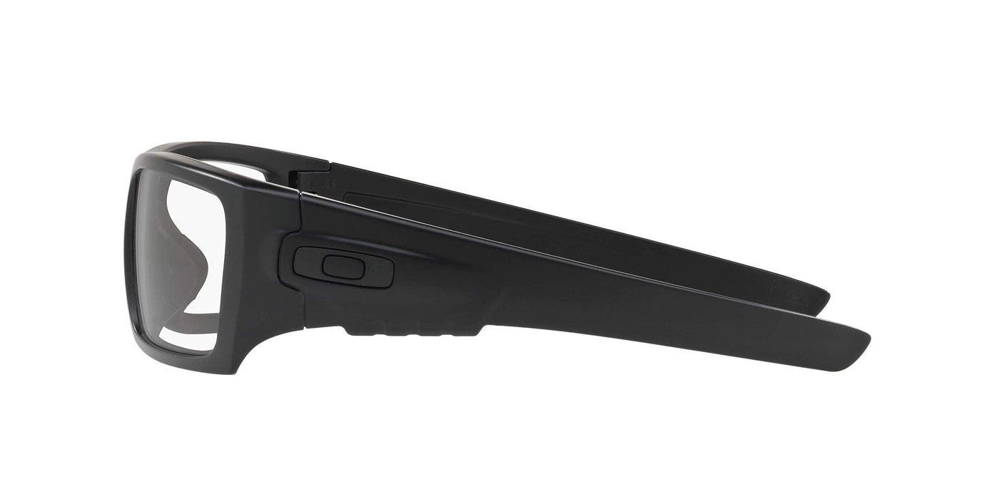 Oakley Men's OO9253 Det Cord Rectangular Sunglasses, SI Matte Black/Clear Mirrored, 61 mm