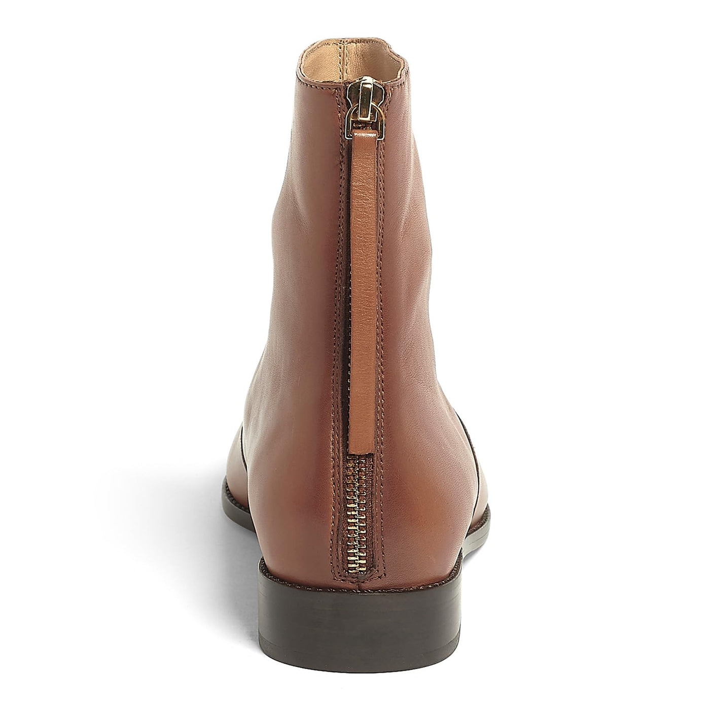 Anthony Veer Martha Ankle Boots for Women | Zip-Up Boots | Contouring Bedded Insoles & Anti-Slip Leather Outsole Tan