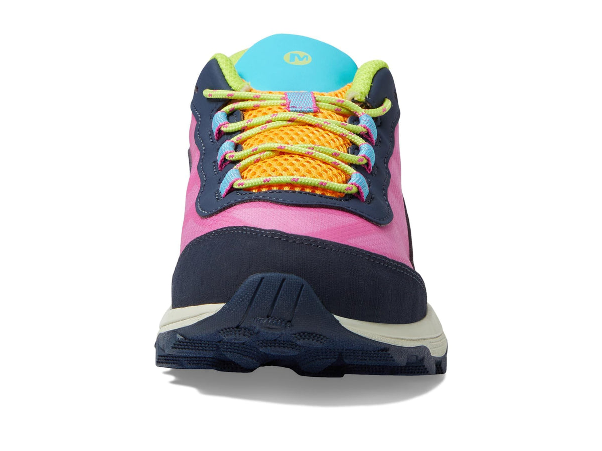 Merrell Moab Speed Low WTRPF Hiking Sneaker, Navy/Multi, 5 US Unisex Big Kid