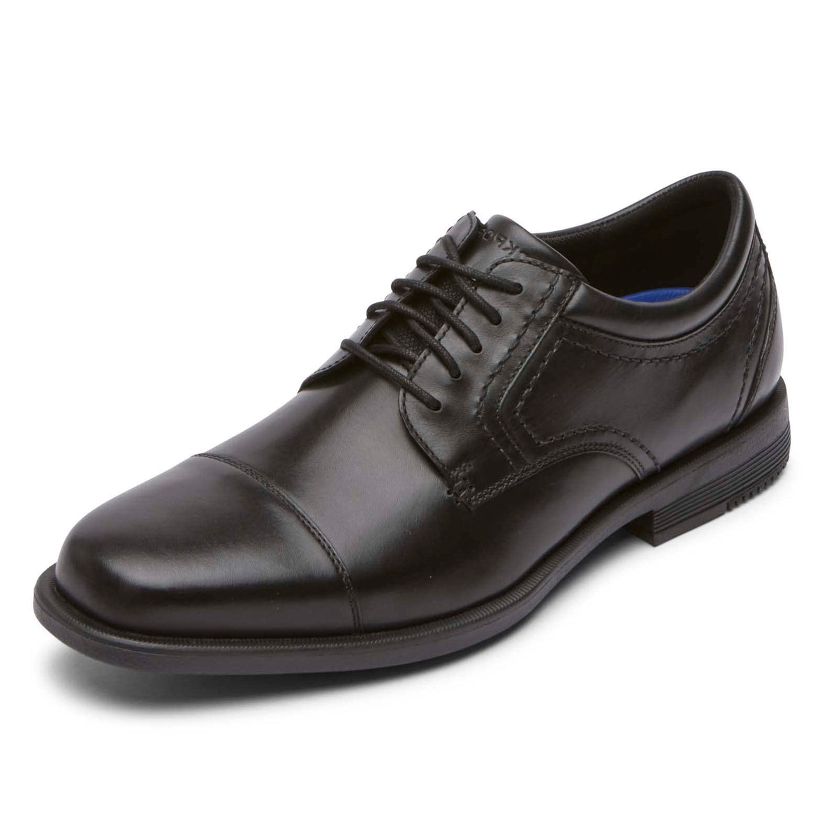 Rockport Men's Isaac Cap Toe Oxford, Black, 9 Wide