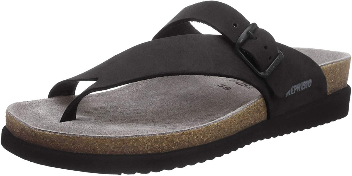Mephisto Helen Black Womens Sandals Size 37 EU