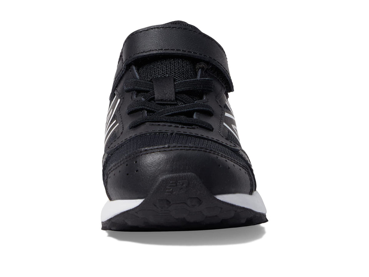 New Balance® Kids Fresh Foam 650v1 Bungee Lace with Top Strap Shoes for Kids – Comfortable Padding Black/Metallic Silver 1.5 Little Kid XW