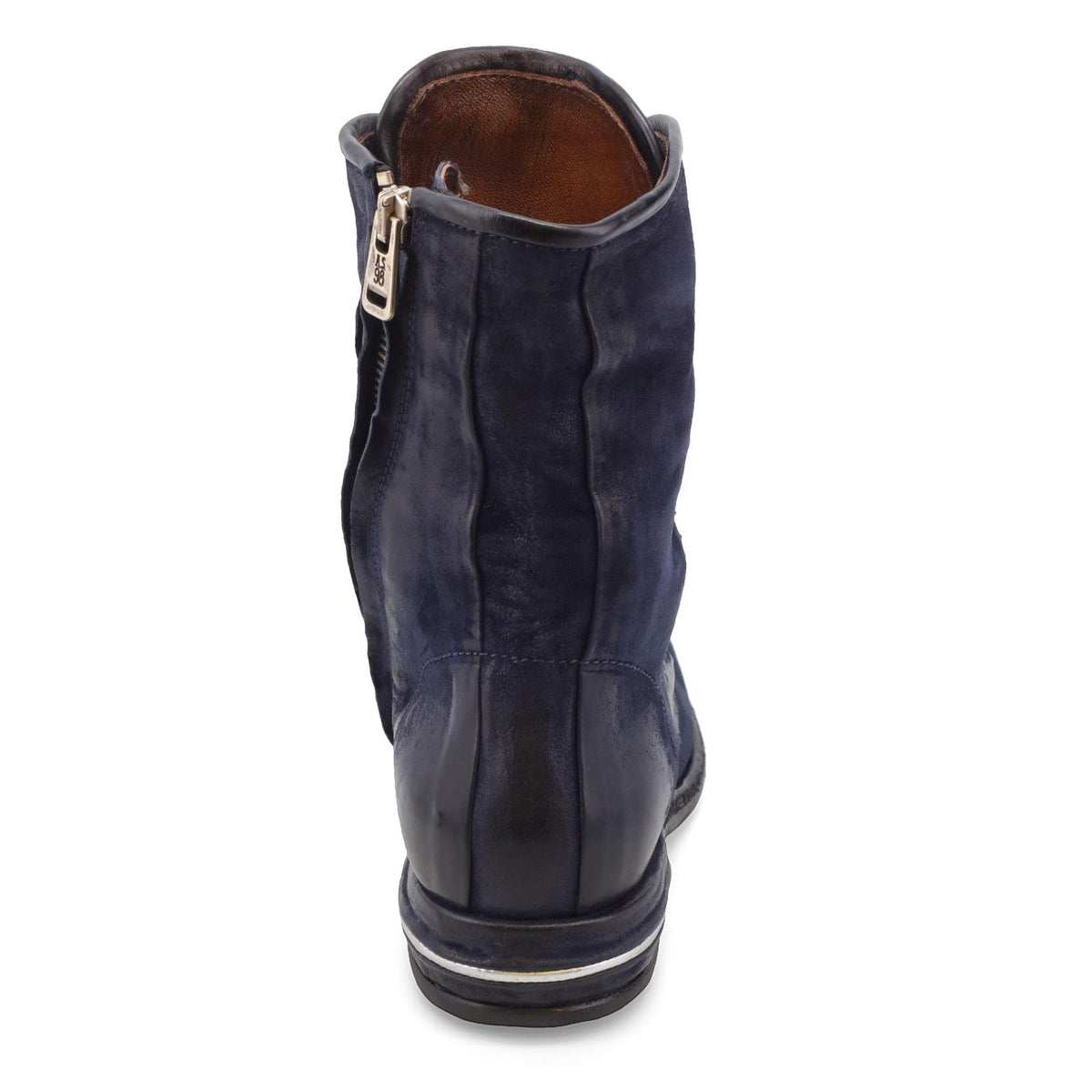 A.S.98 Traver Womens High-Ankle Boots Leather Boots w/Straps & Side Zipper (Midnight - 39EU)