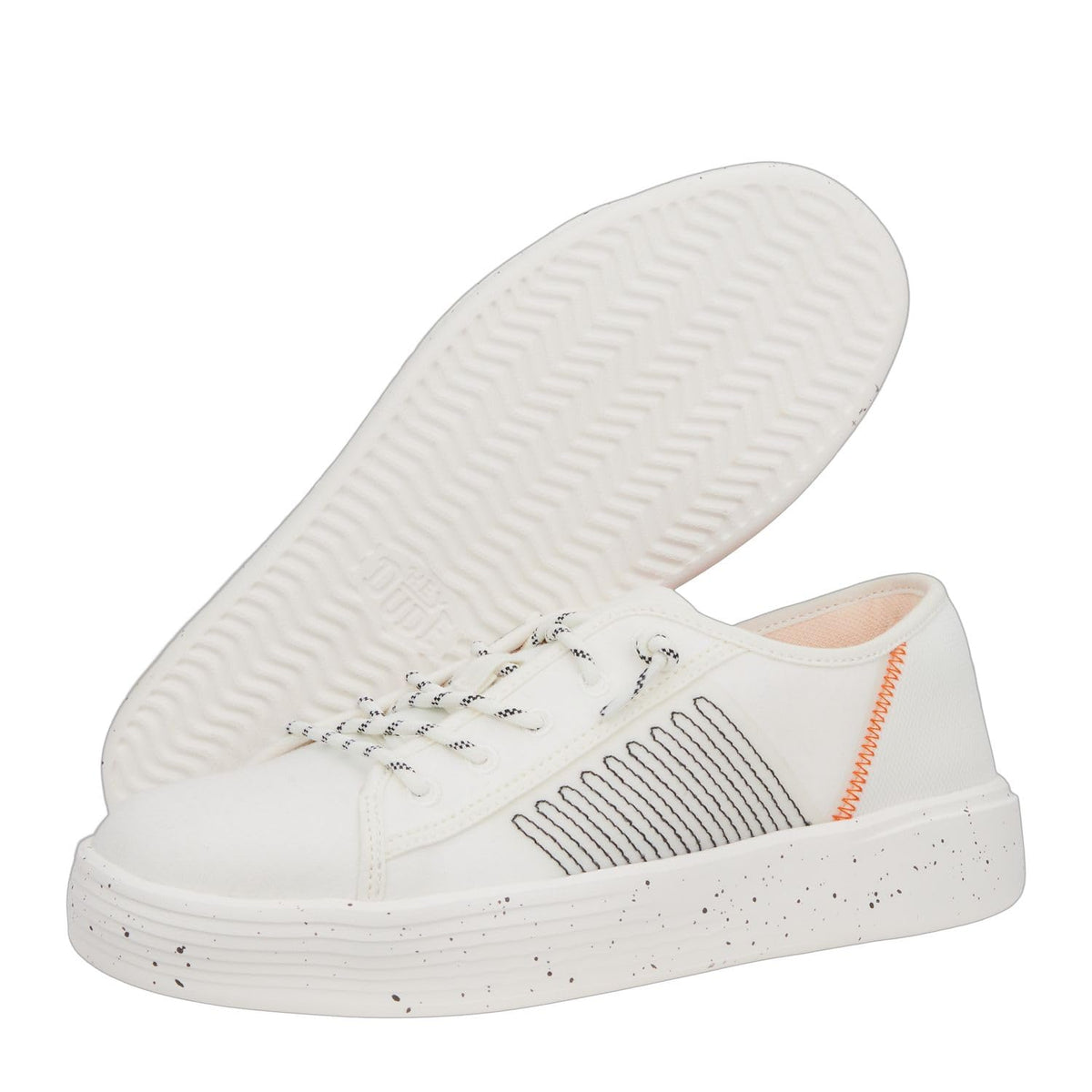 Hey Dude Women's Cody W Sport Heathered Mesh White Size 9 | Women's Shoes | Women Slip-on Sneakers | Comfortable & Light-Weight