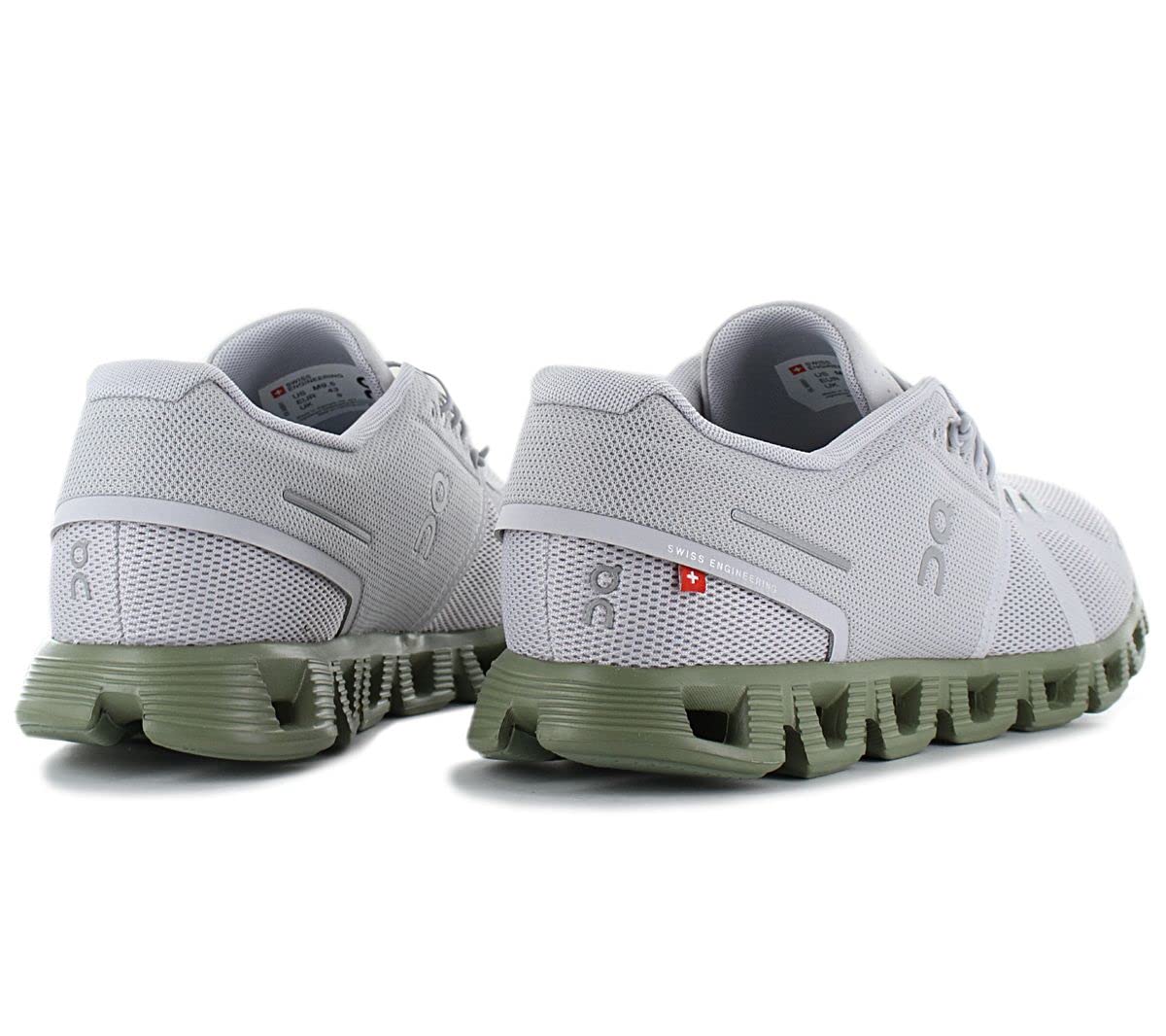 On Men's Cloud 5 Sneakers, Glacier/Reseda, 11.5