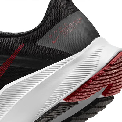 NIKE Men's Race Running Shoe, Black University Red White Dk Smoke Grey, 9