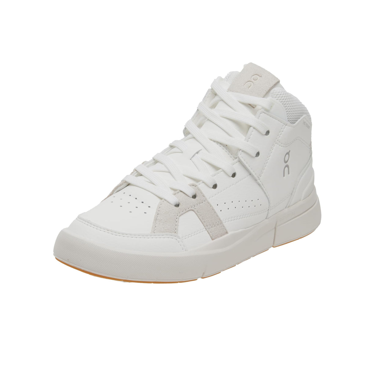 On Women's The Roger Clubhouse Mid 2 Sneaker, White/Sand, 8.5