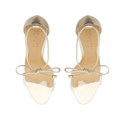 SCHUTZ Women's Josseana Metallic Leather Dress Sandal