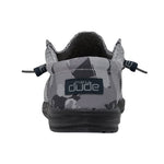 Hey Dude Men's Wally Funk Wool Grey Camo Size 8 | Men’s Shoes | Men's Lace Up Loafers | Comfortable & Light-Weight