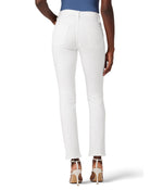 HUDSON Womens Nico Mid Rise, Straight Leg Ankle Jeans, White, 27 US